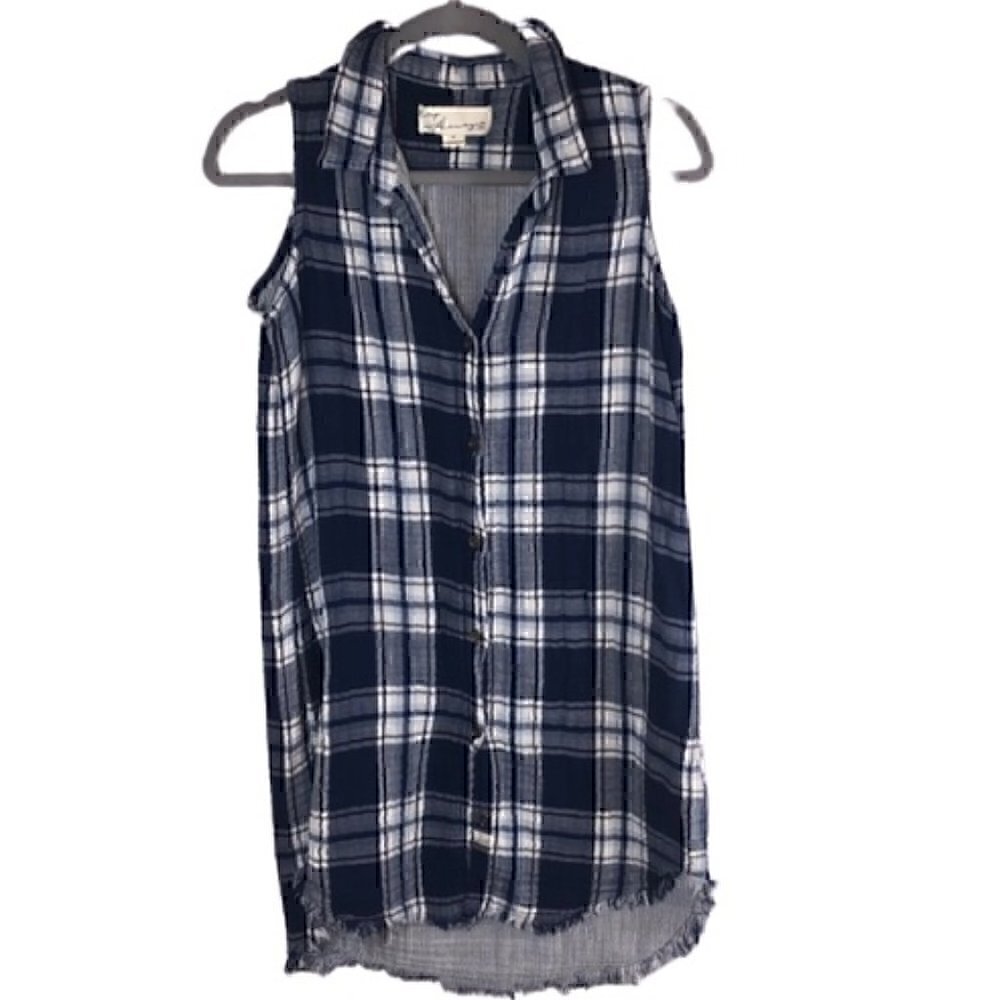 Vintage Havana Boutique - Plaid Button Down Tunic